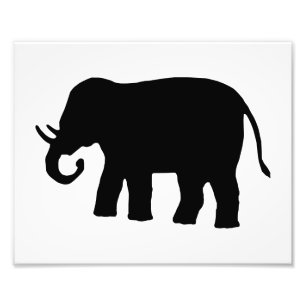 Black Elephant Photo Print