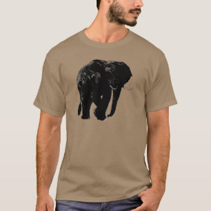 Black Elephant Silhouette T-Shirt
