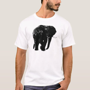 Black Elephant Silhouette T-Shirt