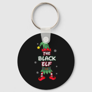 Black Elf Christmas Pajamas Pjs Matching Family Gr Key Ring
