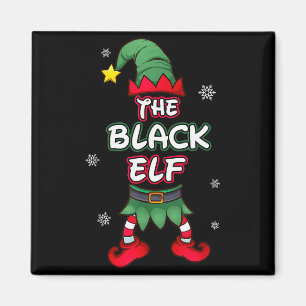 Black Elf Christmas Pajamas Pjs Matching Family Gr Magnet