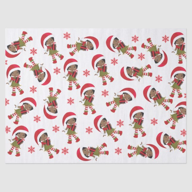 Black Elf Girl Tissue Paper (Front)