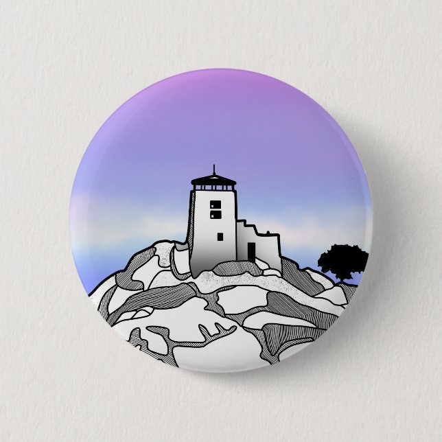 Black Elk Peak Mountains 6 Cm Round Badge (Front)