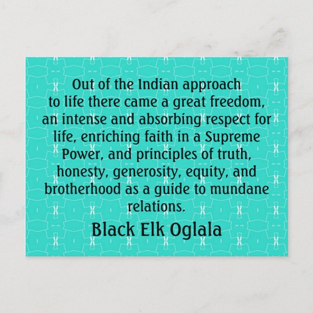 Black Elk postcard (Front)