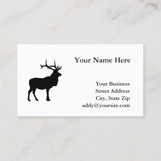 Black Elk Silhouette Business Card (Front)