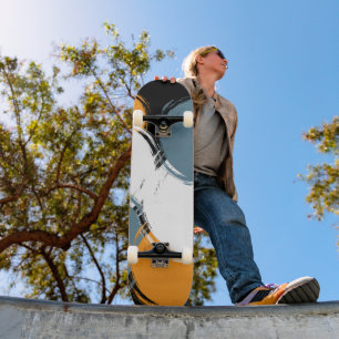 Black Emerald Orange Fusion Skateboard Deck