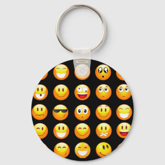 black emojis key ring