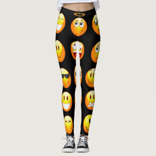 black emojis leggings