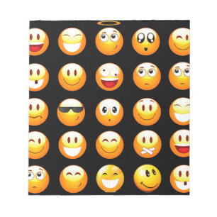 black emojis notepad