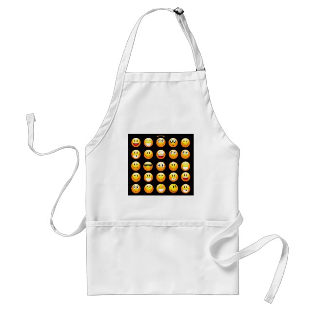 black emojis standard apron (Front)