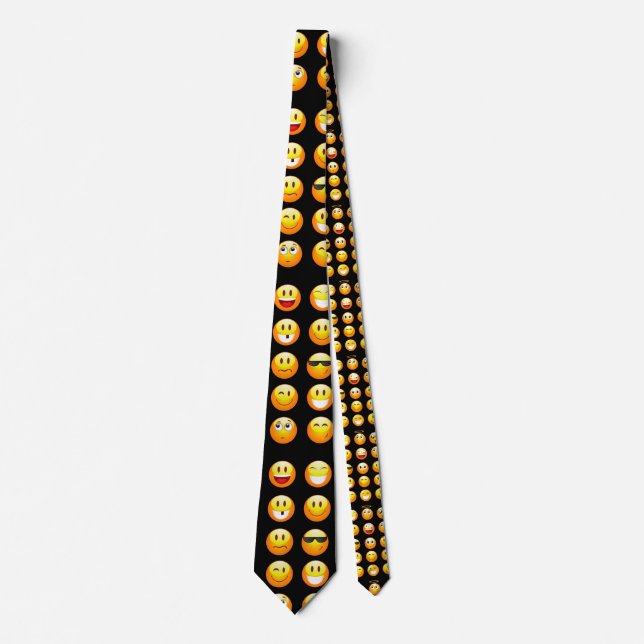 black emojis tie (Front)