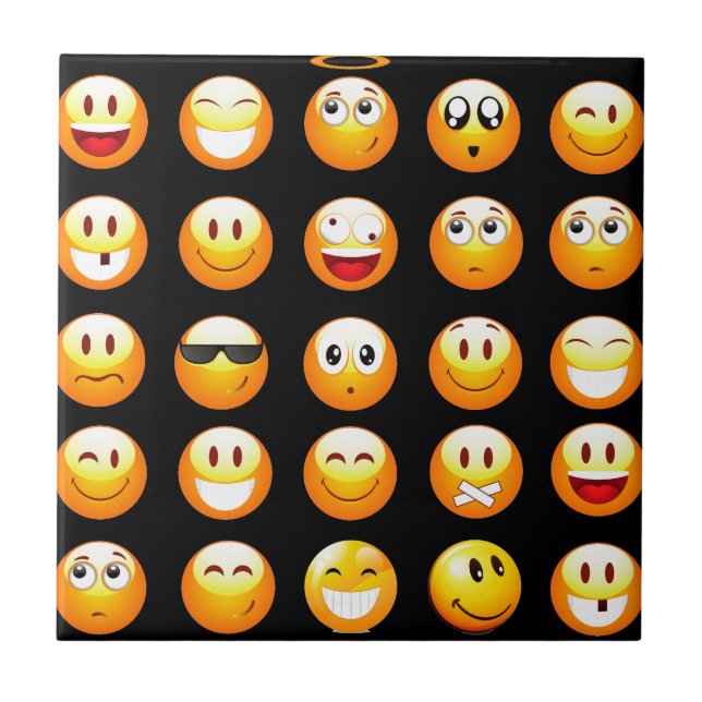 black emojis tile (Front)