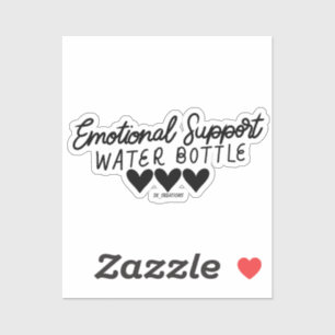 Black Emotional Support Water Bottle 