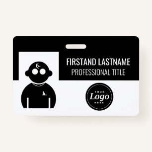 Black Employee ID Badge