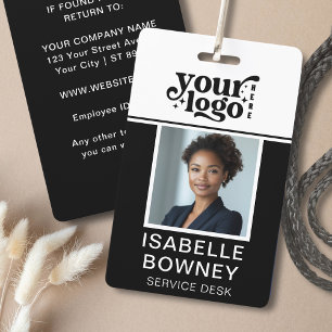 Black Employee Photo ID Company Security Badge