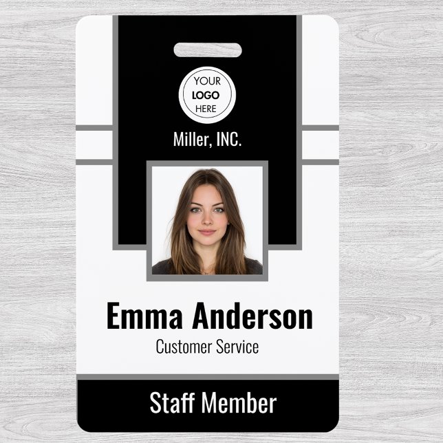 Black | Employee Photo ID Company Security ID Badge (Creator Uploaded)