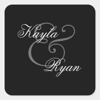 Black Envelope Seal Wedding
