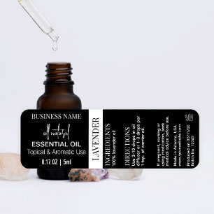 Black Essential Oil Bottle Wrapper Waterproof