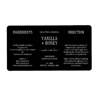 Black Essential Oil Cosmetic Bottle Wrap