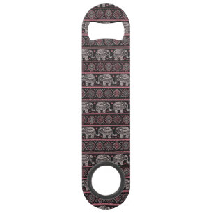 Black Ethnic Elephant Pattern