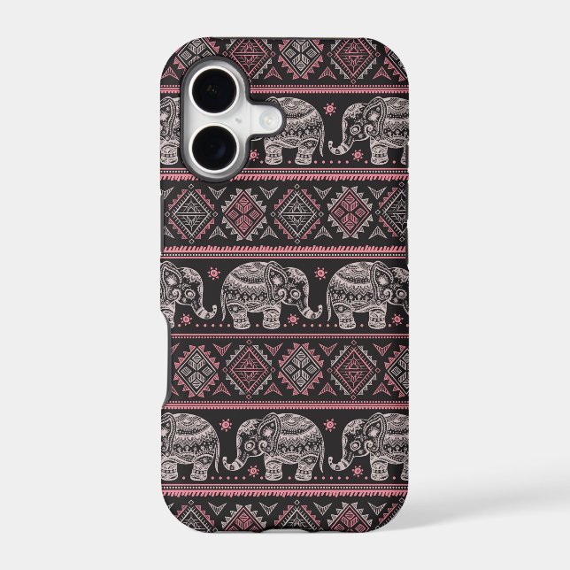 Black Ethnic Elephant Pattern (Back)