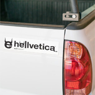 BLACK Evil "e" Bumper Sticker