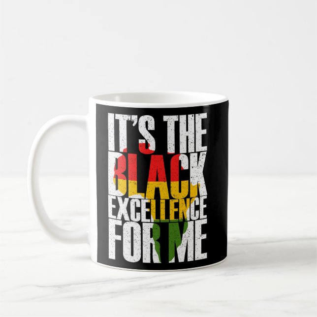 Black Excellence Afro Black Pride African Black Hi Coffee Mug (Left)