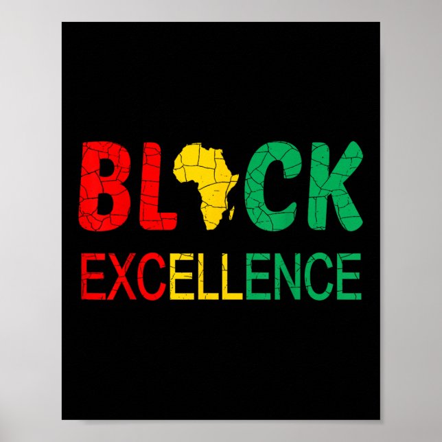 Black Excellence Black History Month Bhm Men Woman Poster (Front)