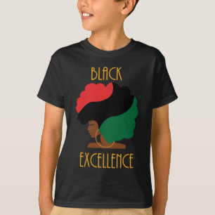 Black Excellence Pan African Flag Afro Black Histo T-Shirt