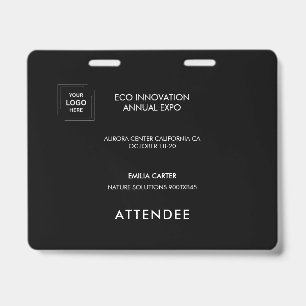 Black Exhibitor Event Access Identity Design ID Badge