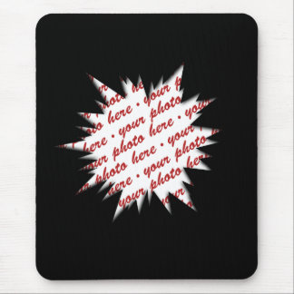 Black EXPLODE Photo Frame Mouse Mat