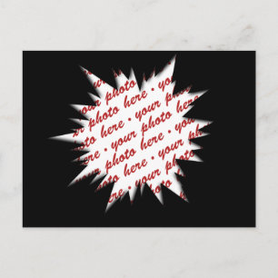 Black EXPLODE Photo Frame Postcard