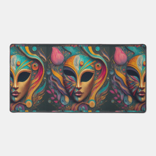 Black Eye Face Mask Desk Mat