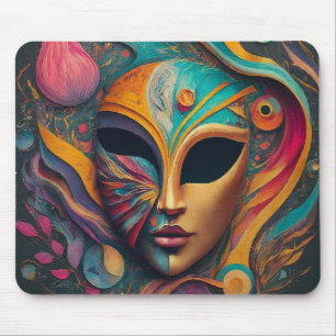 Black Eye Face Mask Mouse Mat
