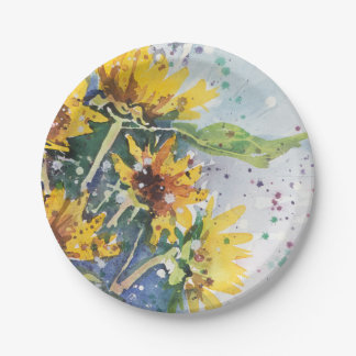 Black Eye Susan paper plate