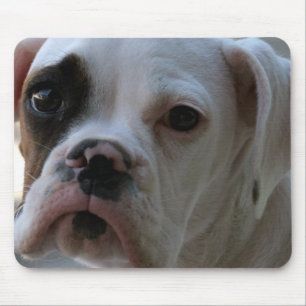 Black Eyed Boxer Dog Mouse Pad