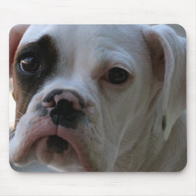 Black Eyed Boxer Dog Mouse Pad (Front)