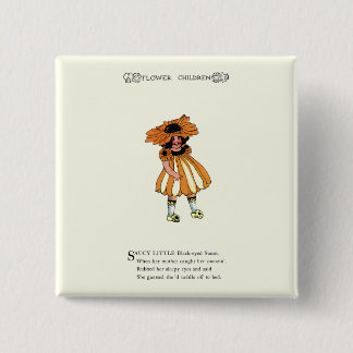 Black-Eyed Susan 15 Cm Square Badge