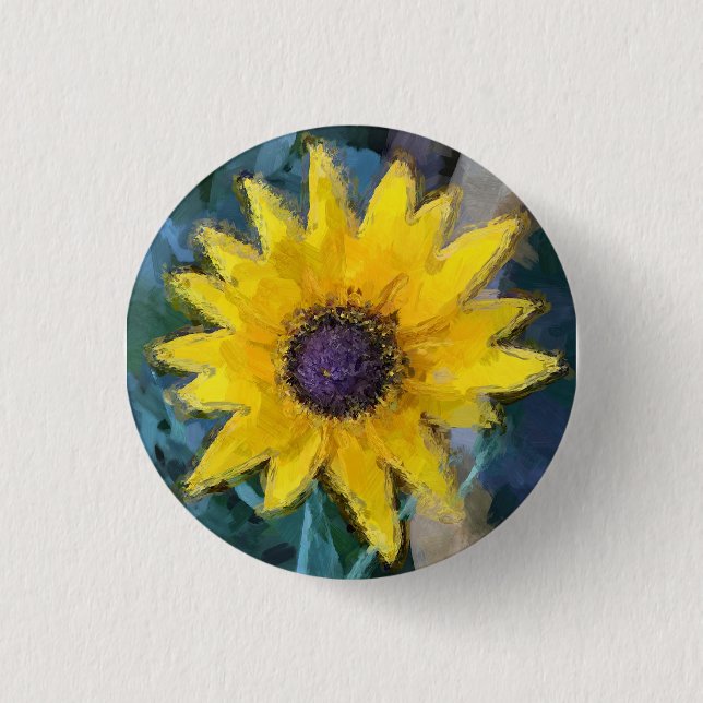 Black Eyed Susan 3 Cm Round Badge (Front)