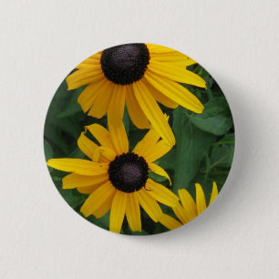 Black Eyed Susan 6 Cm Round Badge