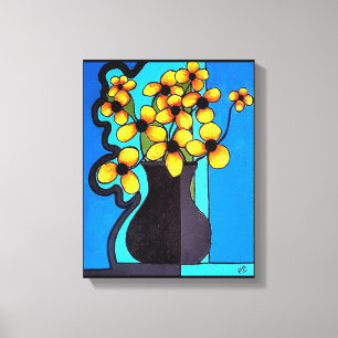 Black Eyed Susan Abstract Canvas Print