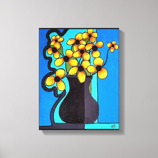 Black Eyed Susan Abstract Canvas Print (Front)