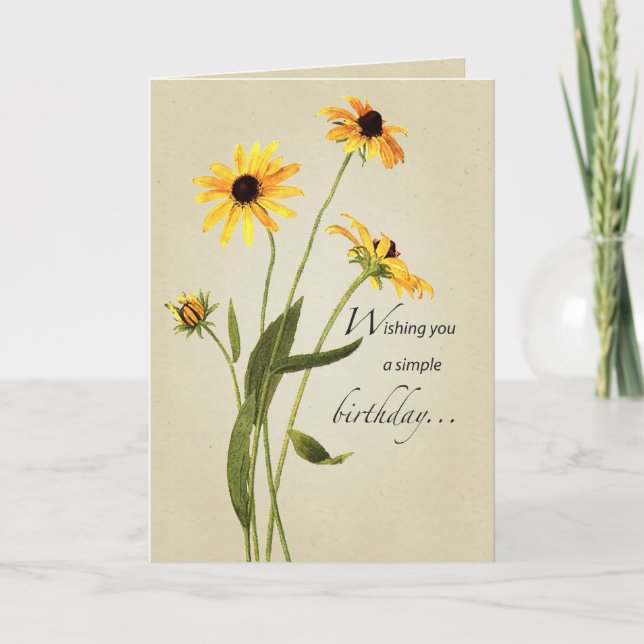Black Eyed Susan Birthday Card (Front)