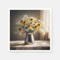 Black-eyed Susan Bouquet On Lace 