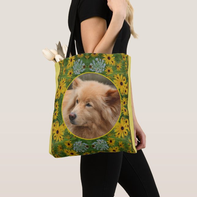 Black Eyed Susan Daisy Create Your Own Photo Tote Bag (Close Up)