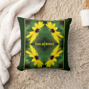 Black Eyed Susan Daisy Flower Personalised Cushion