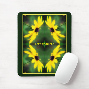 Black Eyed Susan Daisy Flower Personalised Mouse Mat