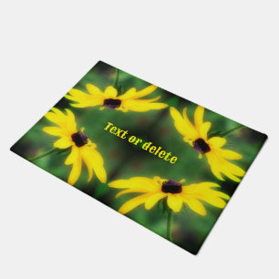 Black Eyed Susan Daisy Flower Personalized Doormat