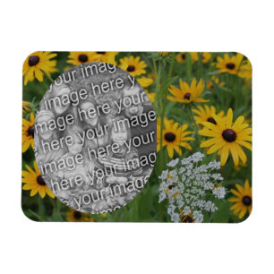 Black Eyed Susan Field Frame Add Your Photo Magnet