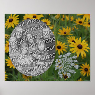 Black Eyed Susan Field Frame Add Your Photo Poster